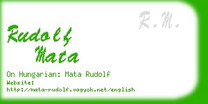 rudolf mata business card